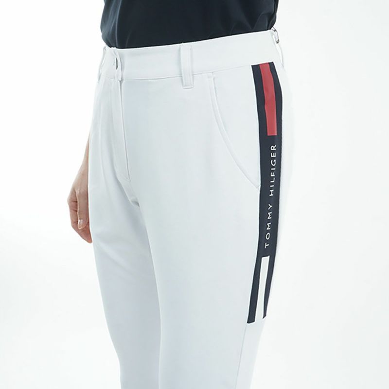 【TOMMY HILFIGER】トミーヒルフィガー レディース サイドラインロゴ ロングパンツ THLA513
