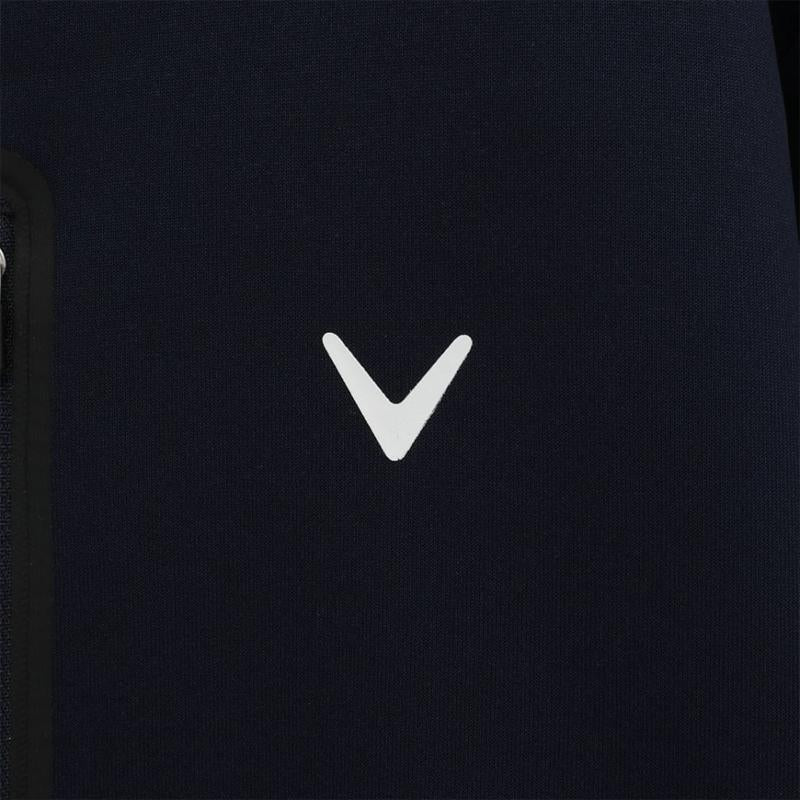 Callaway キャロウェイ メンズゴルフウェア ブルゾン フルジップスウェット グレー・ネイビー 2023年 春夏モデル C23217100 ゴルフ用品,メンズウェア,ゴルフウェア,アウター,ブルゾン,ジャケット,ダンボール素材,MA-1,Vロゴ,キャロウェイ,春夏,2023モデル