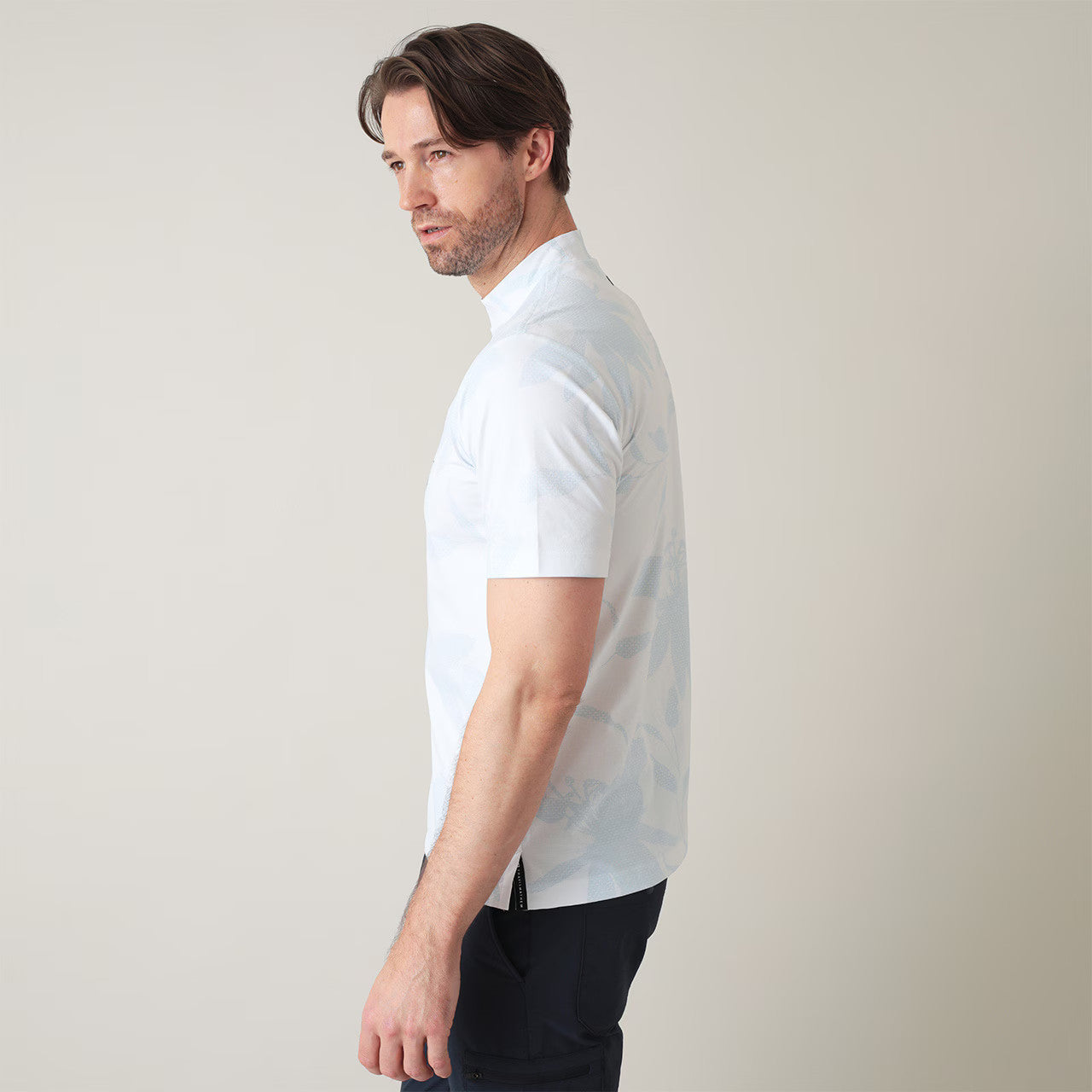 【Travis Mathew】トラヴィスマシュー フラワー柄 半袖 モックネック(MENS) 7AM012