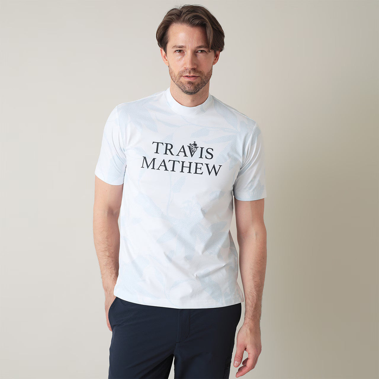【Travis Mathew】トラヴィスマシュー フラワー柄 半袖 モックネック(MENS) 7AM012