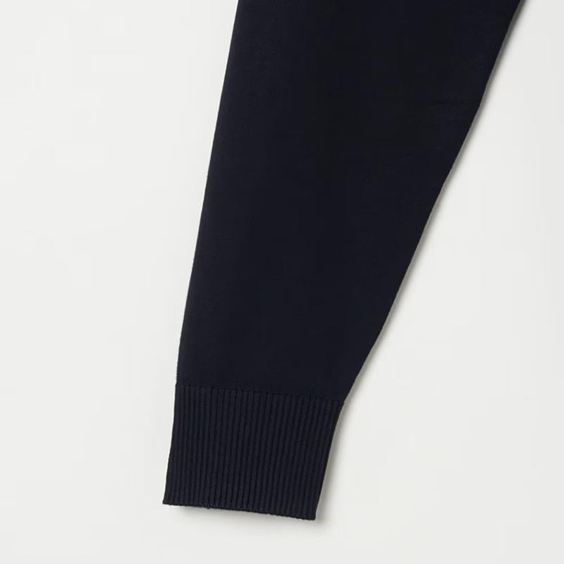 メンズウェア 071-12913 セーター 24FW ゴルフ用品,メンズウェア,ゴルフウェア,J.LINDERBERG,ジェイ・リンドバーグ,セーター,ニット,クルーネック,長袖,袖ロゴ,袖裾リブ仕様