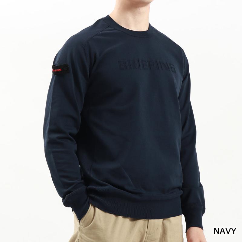 メンズウェア BRG233M27 MENS WR CREW NECK KNIT メンズ クルーネック ニット ブラック・ネイビー ゴルフ用品,メンズウェア,ゴルフウェア,ブリーフィング,briefing,正規品,人気ブランド,