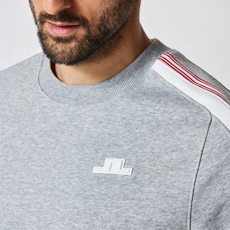 メンズウェア 071-39912 23FW J.LINDEBERG ジェイ・リンドバーグ メンズゴルフウェア ラバープリントクルーネック ブラック・グレー ゴルフ用品,メンズウェア,ゴルフウェア,J.LINDERBERG,ジェイ・リンドバーグ,長袖,クルーネック,裏起毛,ブリッジロゴ