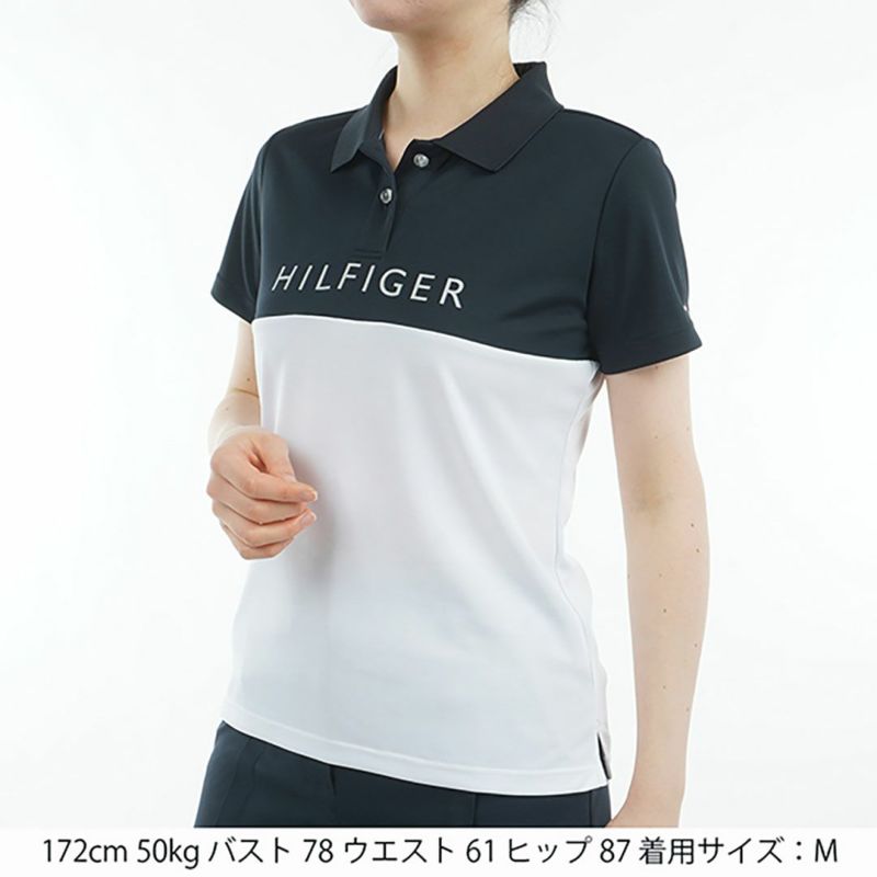 【TOMMY HILFIGER】トミーヒルフィガー　レディース コントラストカラー 半袖ロゴポロシャツ　THLA530