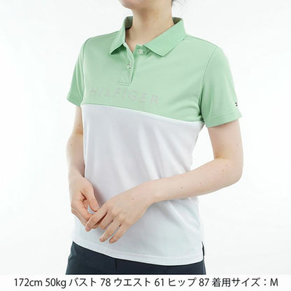 【TOMMY HILFIGER】トミーヒルフィガー　レディース コントラストカラー 半袖ロゴポロシャツ　THLA530