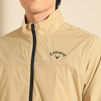 Callaway キャロウェイ　メンズゴルフウェア　ブルゾン　ナイロンストレッチ フルジップブルゾン　ホワイト　ネイビー　2023年 春夏モデル　C23115100　ゴルフ用品,メンズウェア,ゴルフウェア,アウター,ブルゾン,ジャケット,ナイロン,ジップ,ハイネック,ホワイト,ネイビー,キャロウェイ,春夏,2023モデル