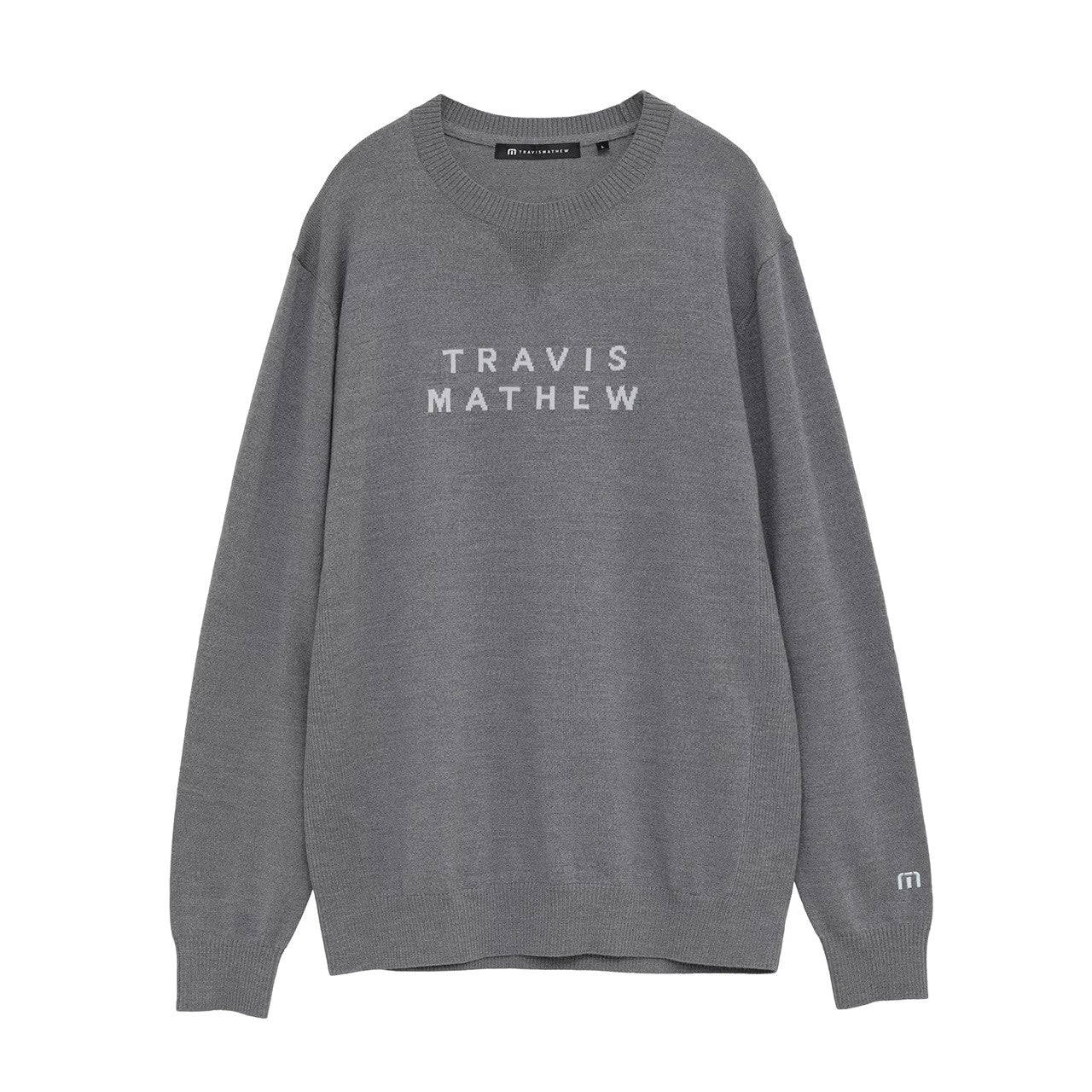 【新品】トラヴィスマシュー　ニットセーター　XL Travis Mathew】トラヴィスマシュー ウール混 クルーネック ロゴ