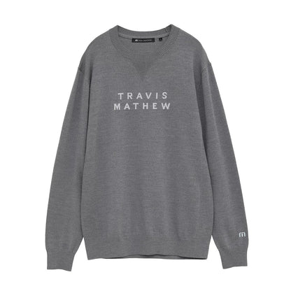 【Travis Mathew】トラヴィスマシュー　ウール混 クルーネック ロゴセーター(MENS) 【石川遼プロ着用】　7AM044