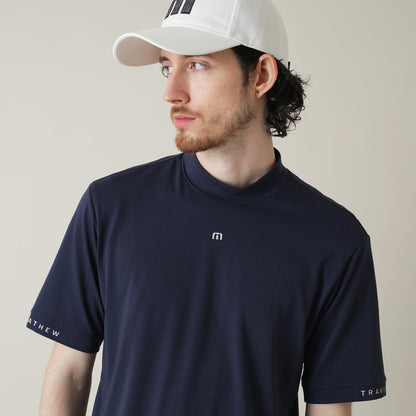 【Travis Mathew】トラヴィスマシュー ソフトタッチ ロゴプリント 半袖モックネック 7AL014