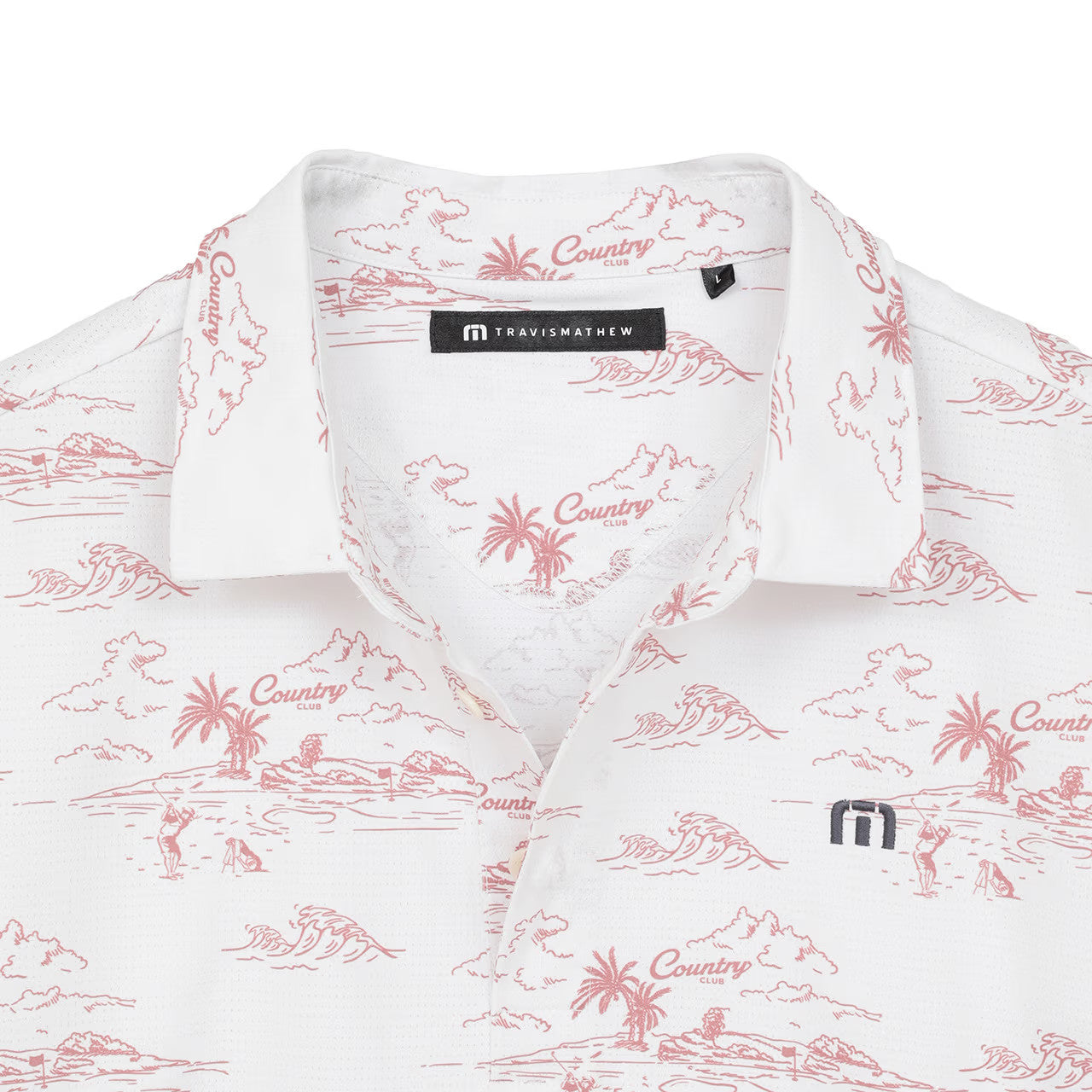 【Travis Mathew】トラヴィスマシュー メッシュ素材半袖総柄プリントポロ(MENS)　【石川遼プロ着用】7AN032