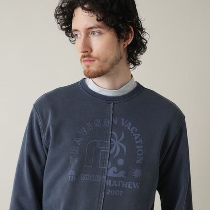 【Travis Mathew】トラヴィスマシュー 製品染め クルーネック スウェット 7AL005