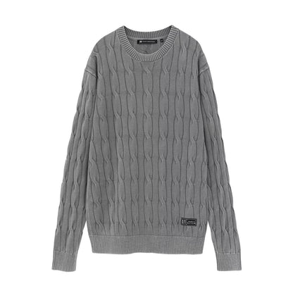 【Travis Mathew】トラヴィスマシュー 製品染め クルーネック ケーブルセーター 7AL044