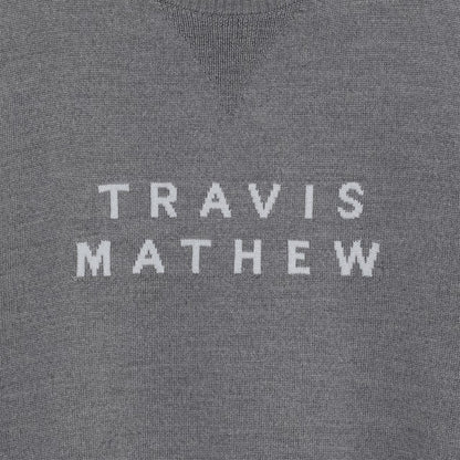 【Travis Mathew】トラヴィスマシュー　ウール混 クルーネック ロゴセーター(MENS) 【石川遼プロ着用】　7AM044