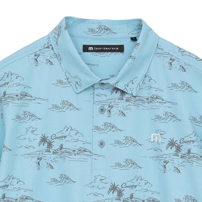 【Travis Mathew】トラヴィスマシュー メッシュ素材半袖総柄プリントポロ(MENS)　【石川遼プロ着用】7AN032