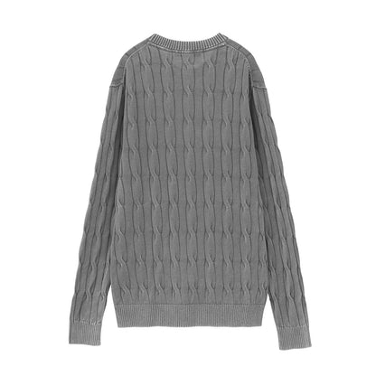 【Travis Mathew】トラヴィスマシュー 製品染め クルーネック ケーブルセーター 7AL044