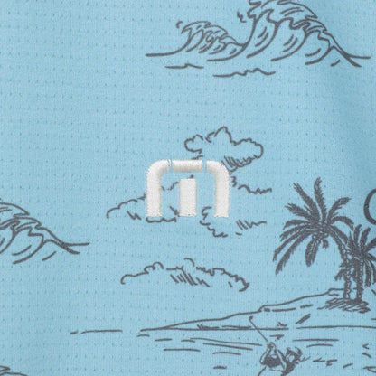 【Travis Mathew】トラヴィスマシュー メッシュ素材半袖総柄プリントポロ(MENS)　【石川遼プロ着用】7AN032