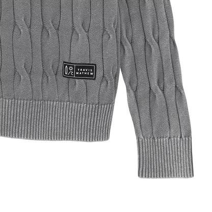 【Travis Mathew】トラヴィスマシュー 製品染め クルーネック ケーブルセーター 7AL044