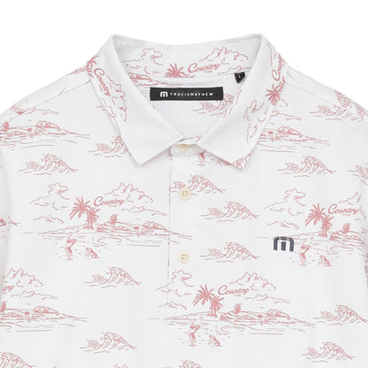 【Travis Mathew】トラヴィスマシュー メッシュ素材半袖総柄プリントポロ(MENS)　【石川遼プロ着用】7AN032