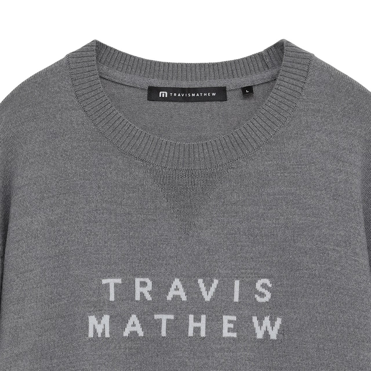 Travis Mathew】トラヴィスマシュー ウール混 クルーネック ロゴ