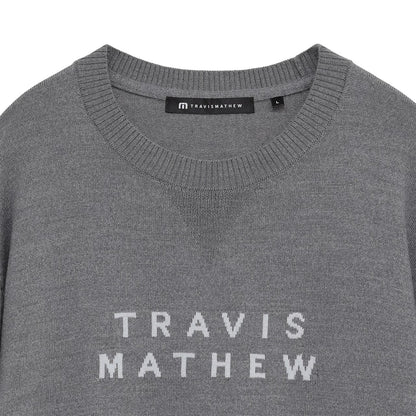 【Travis Mathew】トラヴィスマシュー　ウール混 クルーネック ロゴセーター(MENS) 【石川遼プロ着用】　7AM044