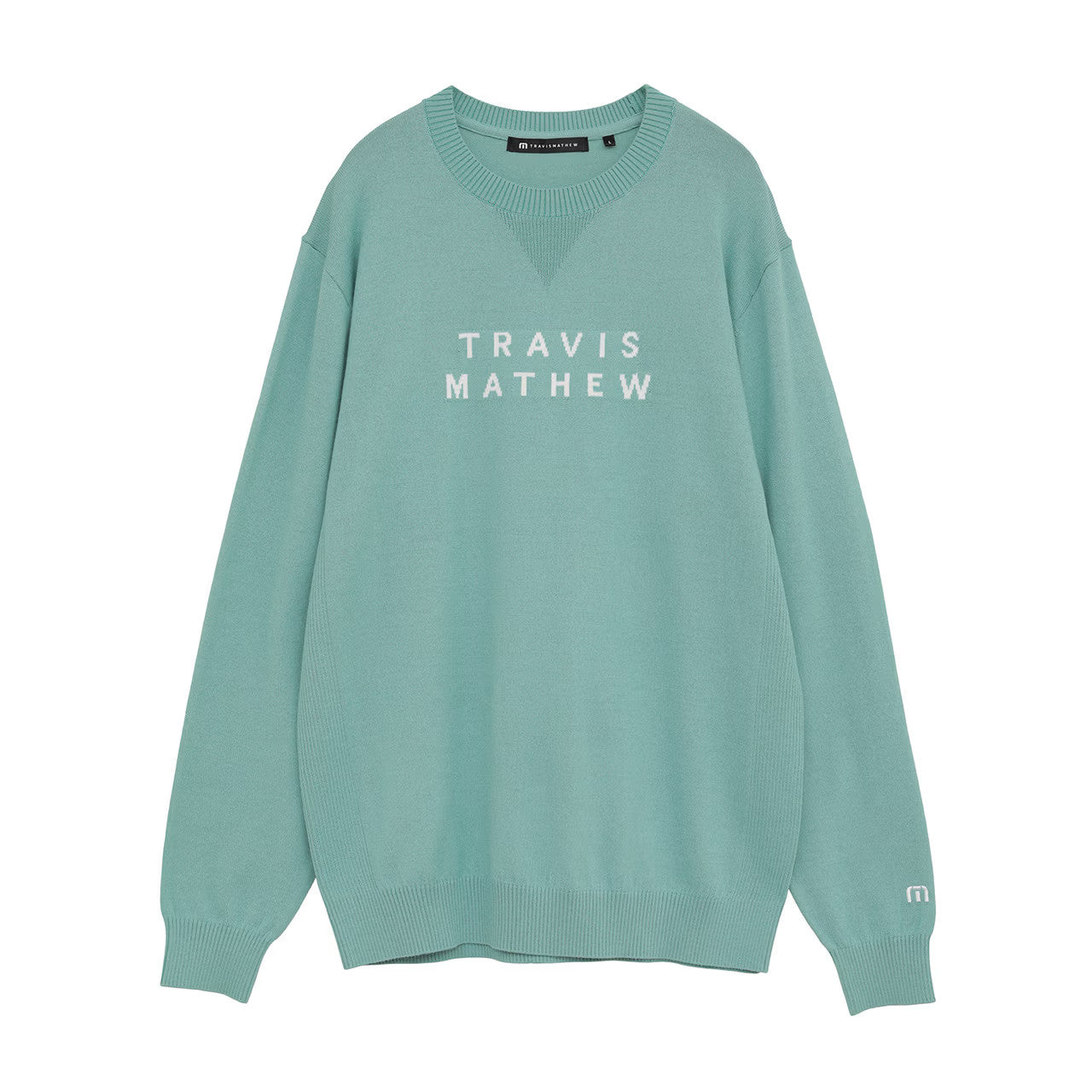 【Travis Mathew】トラヴィスマシュー　ウール混 クルーネック ロゴセーター(MENS) 【石川遼プロ着用】　7AM044