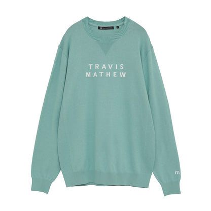 【Travis Mathew】トラヴィスマシュー　ウール混 クルーネック ロゴセーター(MENS) 【石川遼プロ着用】　7AM044