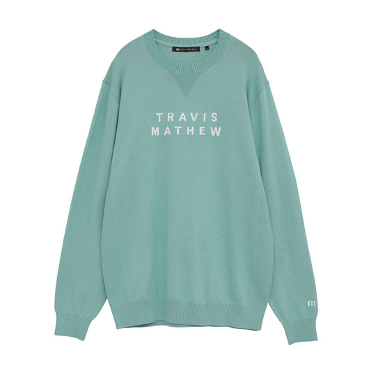 【Travis Mathew】トラヴィスマシュー　ウール混 クルーネック ロゴセーター(MENS) 【石川遼プロ着用】　7AM044