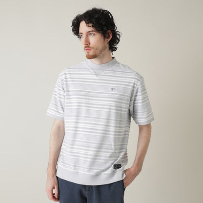 【Travis Mathew】トラヴィスマシュー パイルボーダー 半袖モックネック 7AL015