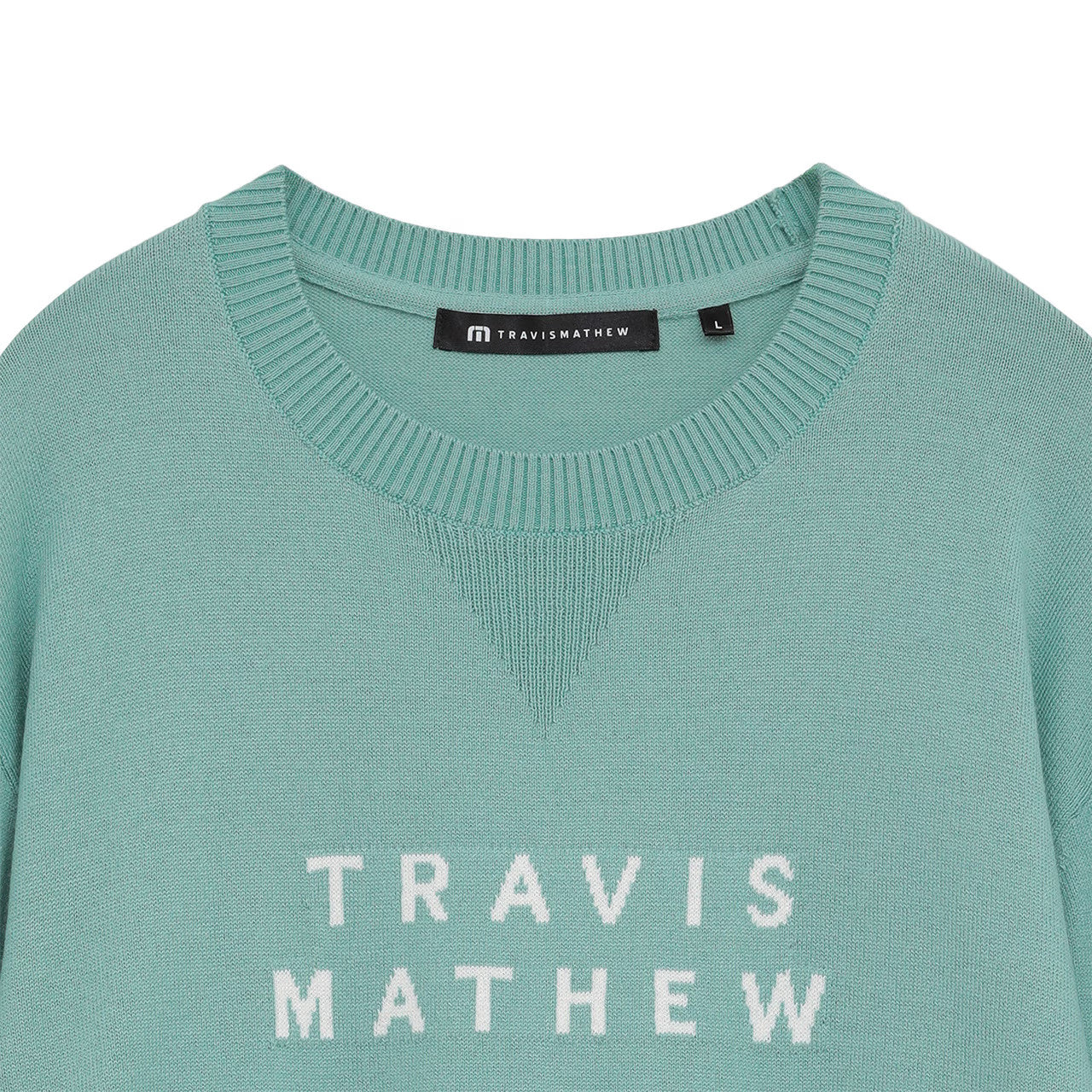 【Travis Mathew】トラヴィスマシュー　ウール混 クルーネック ロゴセーター(MENS) 【石川遼プロ着用】　7AM044