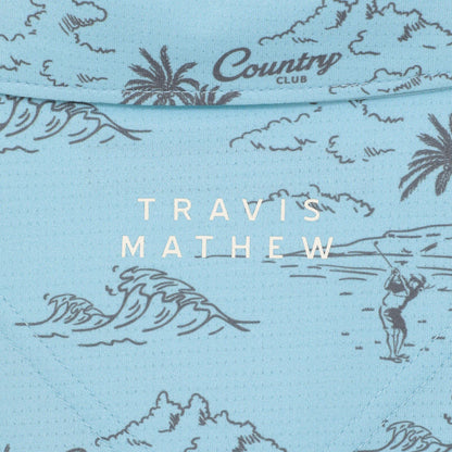 【Travis Mathew】トラヴィスマシュー メッシュ素材半袖総柄プリントポロ(MENS)　【石川遼プロ着用】7AN032