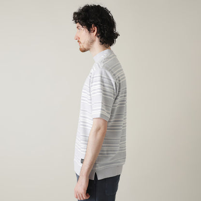 【Travis Mathew】トラヴィスマシュー パイルボーダー 半袖モックネック 7AL015