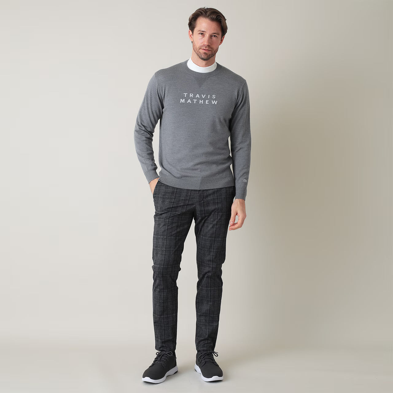 【Travis Mathew】トラヴィスマシュー　チェックプリント テーパード パンツ(MENS)　7AM034