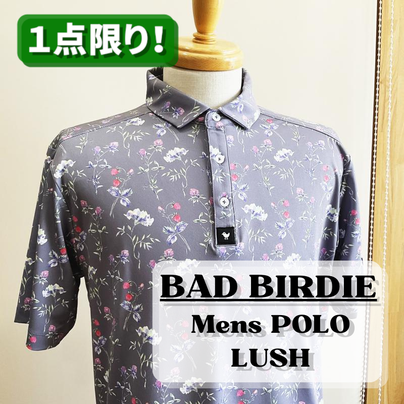 【BAD BIRDIE】POLO LUSH　バッドバーディ　ポロシャツ　ラッシュ　パープル【海外直輸入品　限定商品】　BAD BIRDIE,バッドバーディ,ゴルフウェア,ポロシャツ,海外直輸入品,限定商品,USサイズ,メンズ