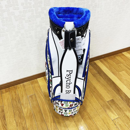 ｷｬﾃﾞｨﾊﾞｯｸﾞ【Psycho Bunny】サイコバニー　キャディバッグ　PBMG4SC1　24SS　9.0型　ﾎﾜｲﾄ　ゴルフ用品,キャディバッグ,ゴルフバッグ,ゴルフグッズ,キャディバック,Psycho Bunny,サイコバニー,ブラック