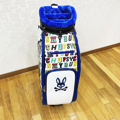 ｷｬﾃﾞｨﾊﾞｯｸﾞ【Psycho Bunny】サイコバニー　キャディバッグ　PBMG4SC1　24SS　9.0型　ﾎﾜｲﾄ　ゴルフ用品,キャディバッグ,ゴルフバッグ,ゴルフグッズ,キャディバック,Psycho Bunny,サイコバニー,ブラック