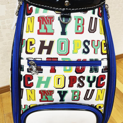 ｷｬﾃﾞｨﾊﾞｯｸﾞ【Psycho Bunny】サイコバニー　キャディバッグ　PBMG4SC1　24SS　9.0型　ﾎﾜｲﾄ　ゴルフ用品,キャディバッグ,ゴルフバッグ,ゴルフグッズ,キャディバック,Psycho Bunny,サイコバニー,ブラック