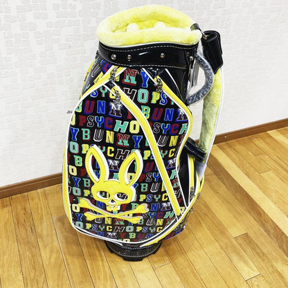 ｷｬﾃﾞｨﾊﾞｯｸﾞ【Psycho Bunny】サイコバニー　キャディバッグ　PBMG4SC1　24SS　9.0型　ﾈｲﾋﾞｰ　ゴルフ用品,キャディバッグ,ゴルフバッグ,ゴルフグッズ,キャディバック,Psycho Bunny,サイコバニー,ブラック