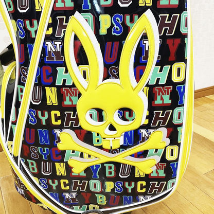 ｷｬﾃﾞｨﾊﾞｯｸﾞ【Psycho Bunny】サイコバニー　キャディバッグ　PBMG4SC1　24SS　9.0型　ﾈｲﾋﾞｰ　ゴルフ用品,キャディバッグ,ゴルフバッグ,ゴルフグッズ,キャディバック,Psycho Bunny,サイコバニー,ブラック