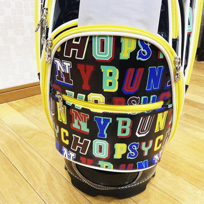 ｷｬﾃﾞｨﾊﾞｯｸﾞ【Psycho Bunny】サイコバニー　キャディバッグ　PBMG4SC1　24SS　9.0型　ﾈｲﾋﾞｰ　ゴルフ用品,キャディバッグ,ゴルフバッグ,ゴルフグッズ,キャディバック,Psycho Bunny,サイコバニー,ブラック