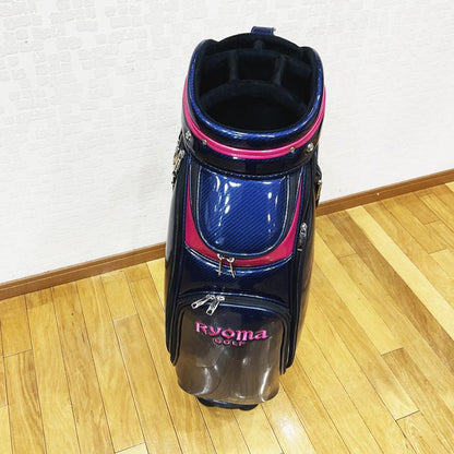 ｷｬﾃﾞｨﾊﾞｯｸﾞ【RYOMA GOLF】リョーマゴルフ　RYOMA エナメル　ﾈｲﾋﾞｰ　ゴルフ用品,キャディバッグ,ゴルフバッグ,ゴルフグッズ,キャディバック,ryoma golf,リョーマゴルフ,ネイビー