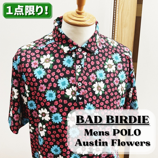 [BAD BIRDIE] MENS POLO Austin Flowers Bad Birdie Men's Polo Austin Flowers BBP001-259 [Directly imported from overseas, not released in Japan]