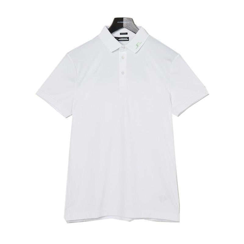 ﾒﾝｽﾞｳｪｱ 071-21342 ﾎﾟﾛｼｬﾂ 24SS J.LINDEBERG　ジェイ・リンドバーグ　メンズゴルフウェア　バックブリッジ シーズン柄 ポロ　ホワイト　2024年 春夏モデル　ゴルフ用品,メンズウェア,ゴルフウェア,J.LINDERBERG,ジェイ・リンドバーグ,ポロシャツ,ブリッジロゴ,半袖,ストレッチ性,速乾性,エコテックス,24SS