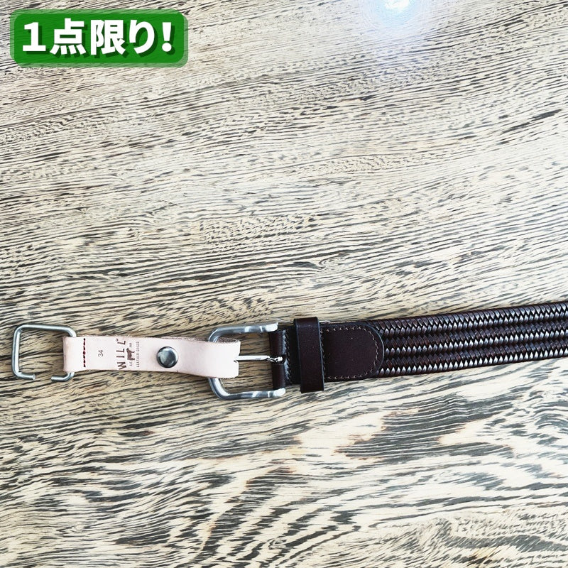 【WILL】LEATHER STRETCH BELT BROWN　ウィル レザーストレッチベルト  ブラウン【海外直輸入品　US仕様】