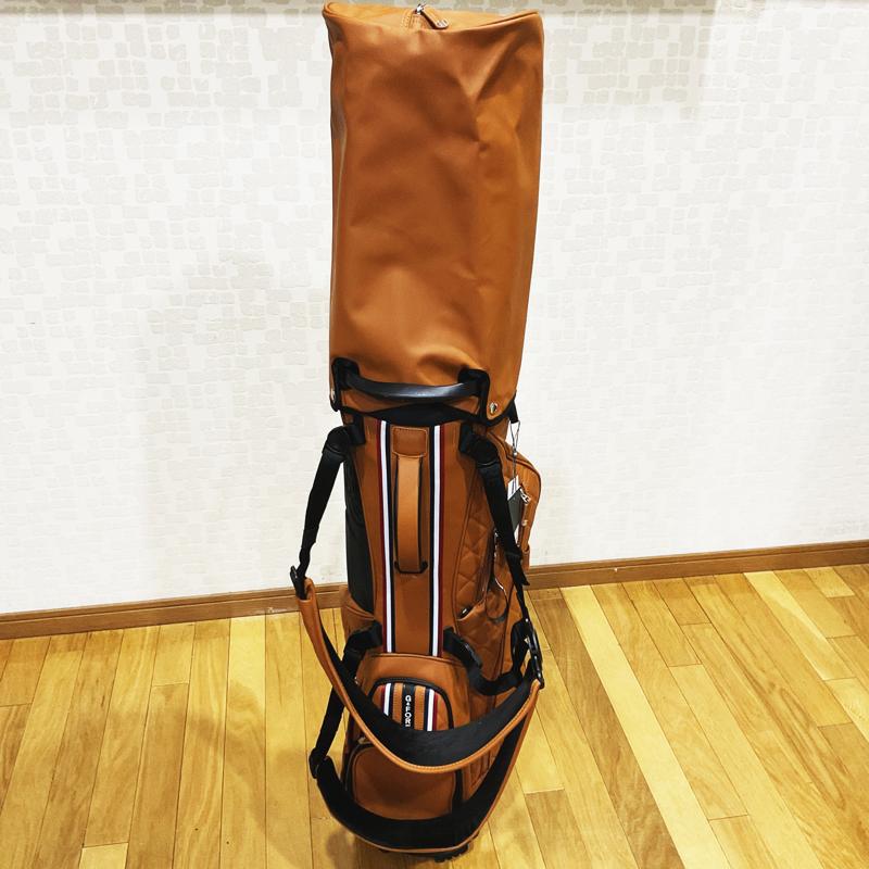 【G/FORE】Mens  JP Daytona Plus Golf Bag　ジーフォア　メンズ JP デイトナ プラス　ゴルフバッグ　ブラウン　スタンド付き　G4AF22A24JP／073429801　G/FORE,ジーフォア,ゴルフ用品,ゴルフバッグ,キャディバッグ,キャディバック,スタンド付き,軽量,メンズ,ユニセックス