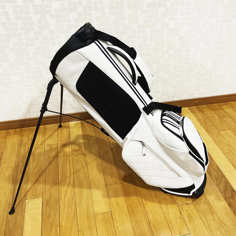 【G/FORE】Mens Daytona Plus Golf Bag STN　ジーフォア　メンズ　デイトナ プラス　ゴルフバッグ　アイボリー　スタンド付き　G4AS22A24／073419807　G/FORE,ジーフォア,ゴルフ用品,ゴルフバッグ,キャディバッグ,キャディバック,スタンド付き,軽量,メンズ,ユニセックス